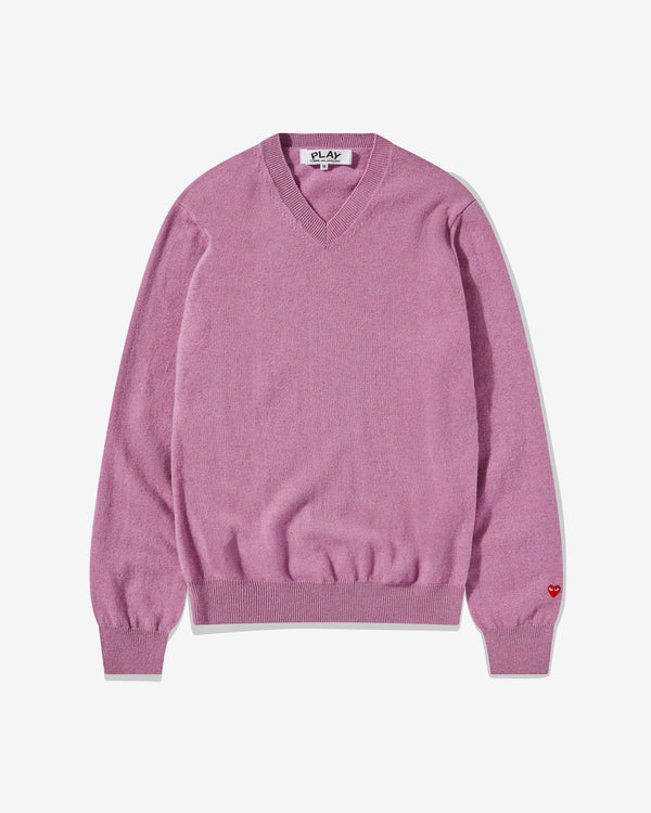 Play - Men’s Lambswool V Neck Sweater - (Purple)