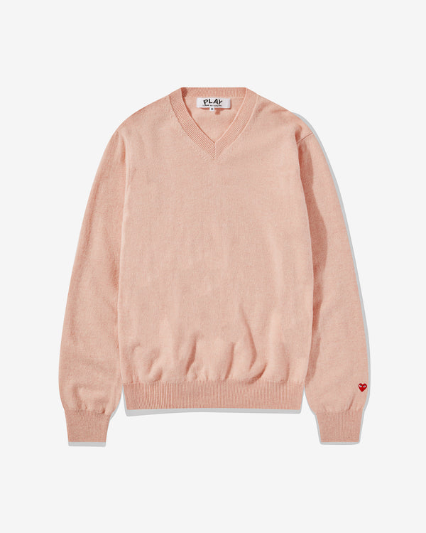 Play - Men’s Lambswool V Neck Sweater - (Pink)