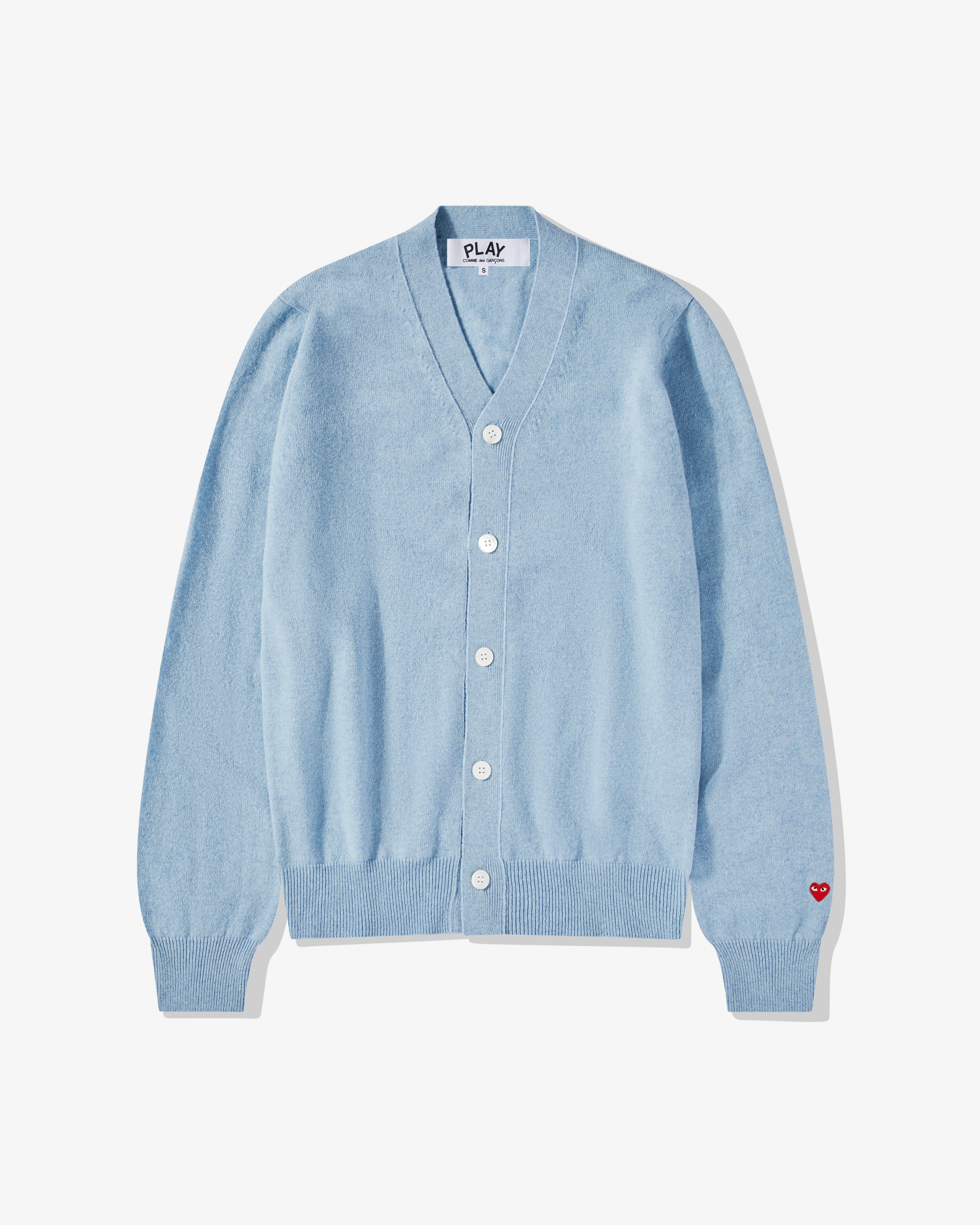 Comme Des Garçons Play V-neck buttoned cardigan - Blue