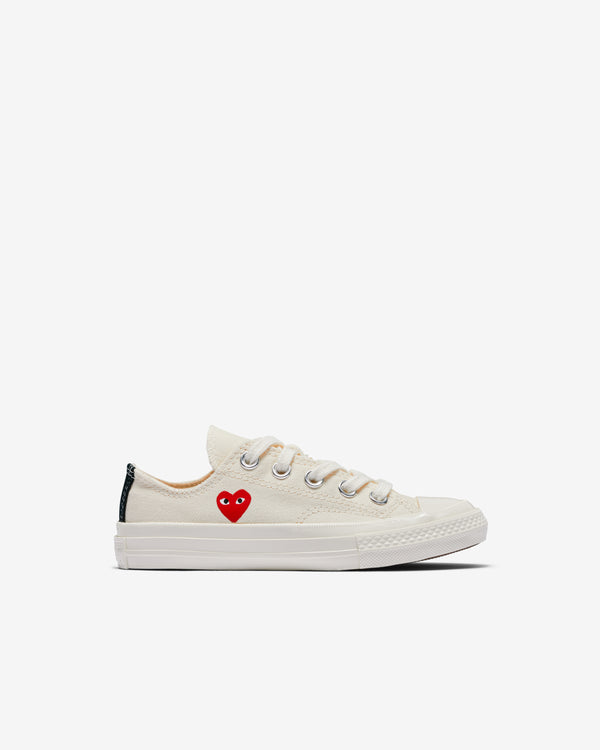 Play Converse - Kids' Small Red Heart All Star 70's Low Sneakers - (Beige)