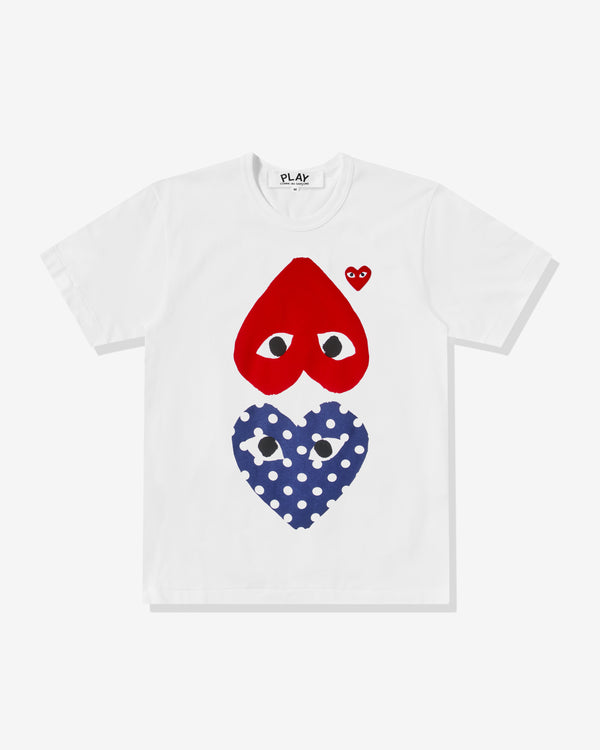 Play - Polka Dot With Upside Down Heart T-Shirt - (White)