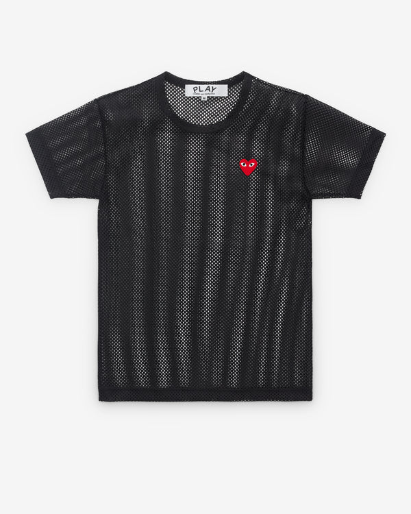Play - Mesh T-Shirt Red Heart - (Black)