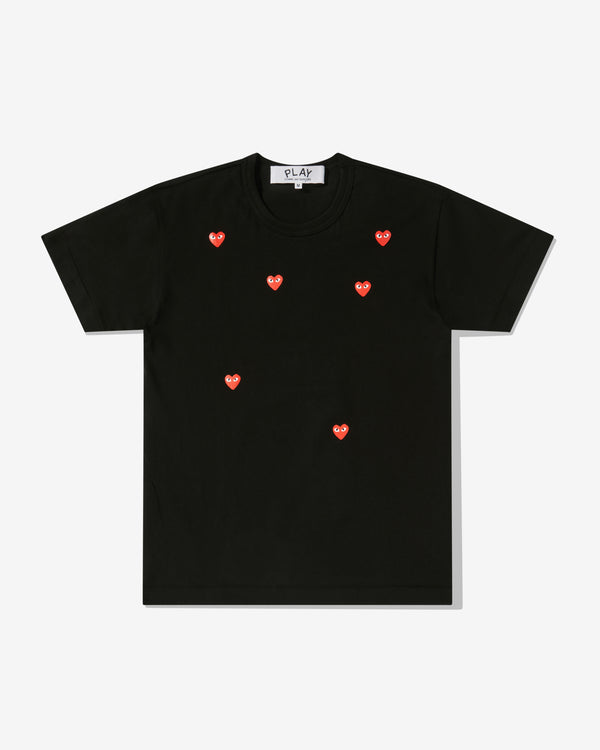 Play - Multi Red Heart Logo T-Shirt - (Black)