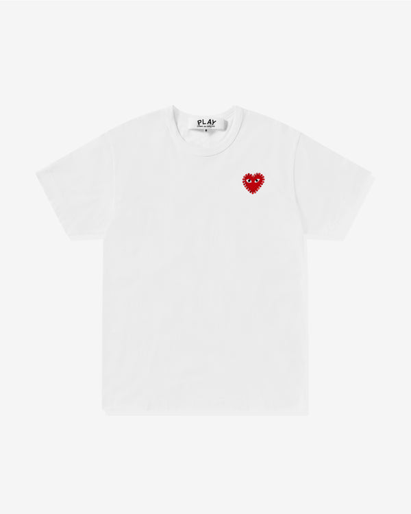 Play - Rhinestone Heart T-Shirt - (White/Red)