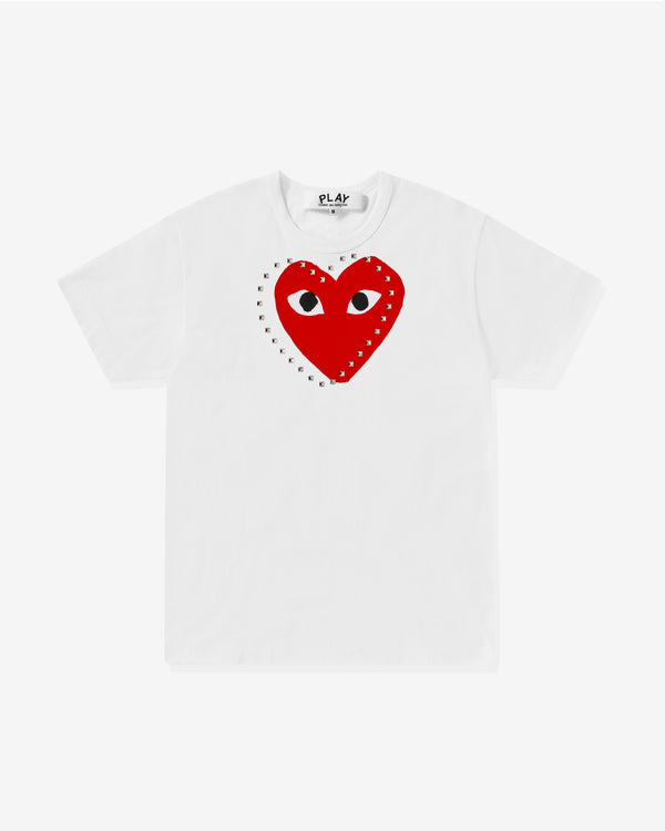 Play - Logo Stud T-Shirt - (White/Red)