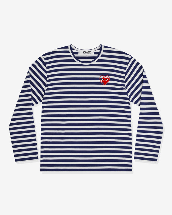 Play - Metalstone Striped Long Sleeve T-Shirt - (Navy/White)