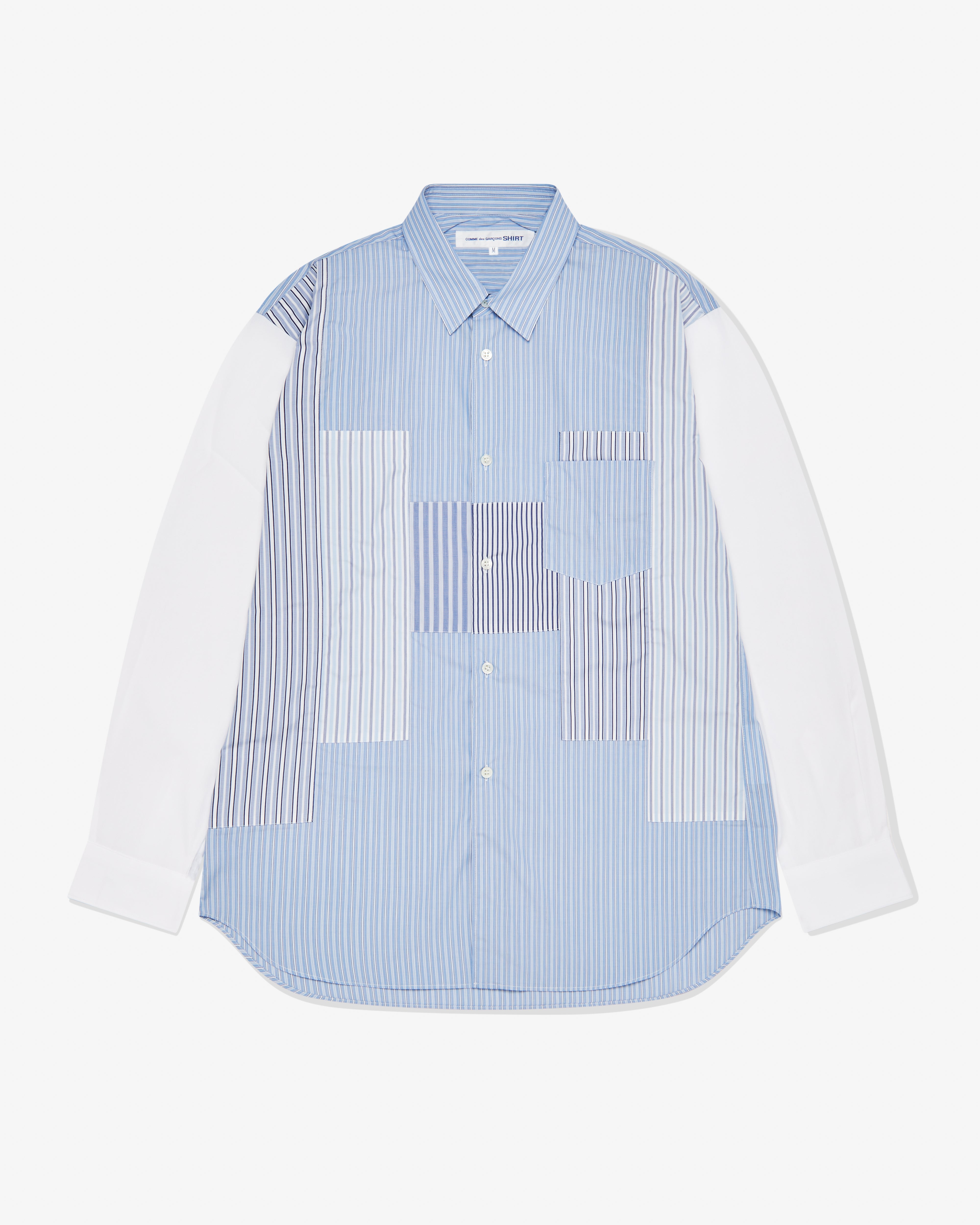 CDG Shirt Forever Classic Fit Contrast Patchwork Shirt Stripe 4 Mix