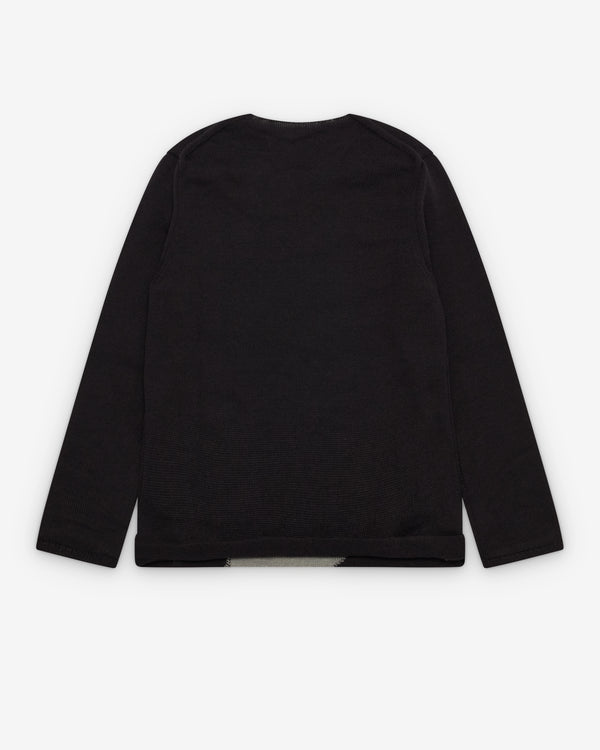 CDG Shirt - Men's Intarsia Pattern Knit - (Black)