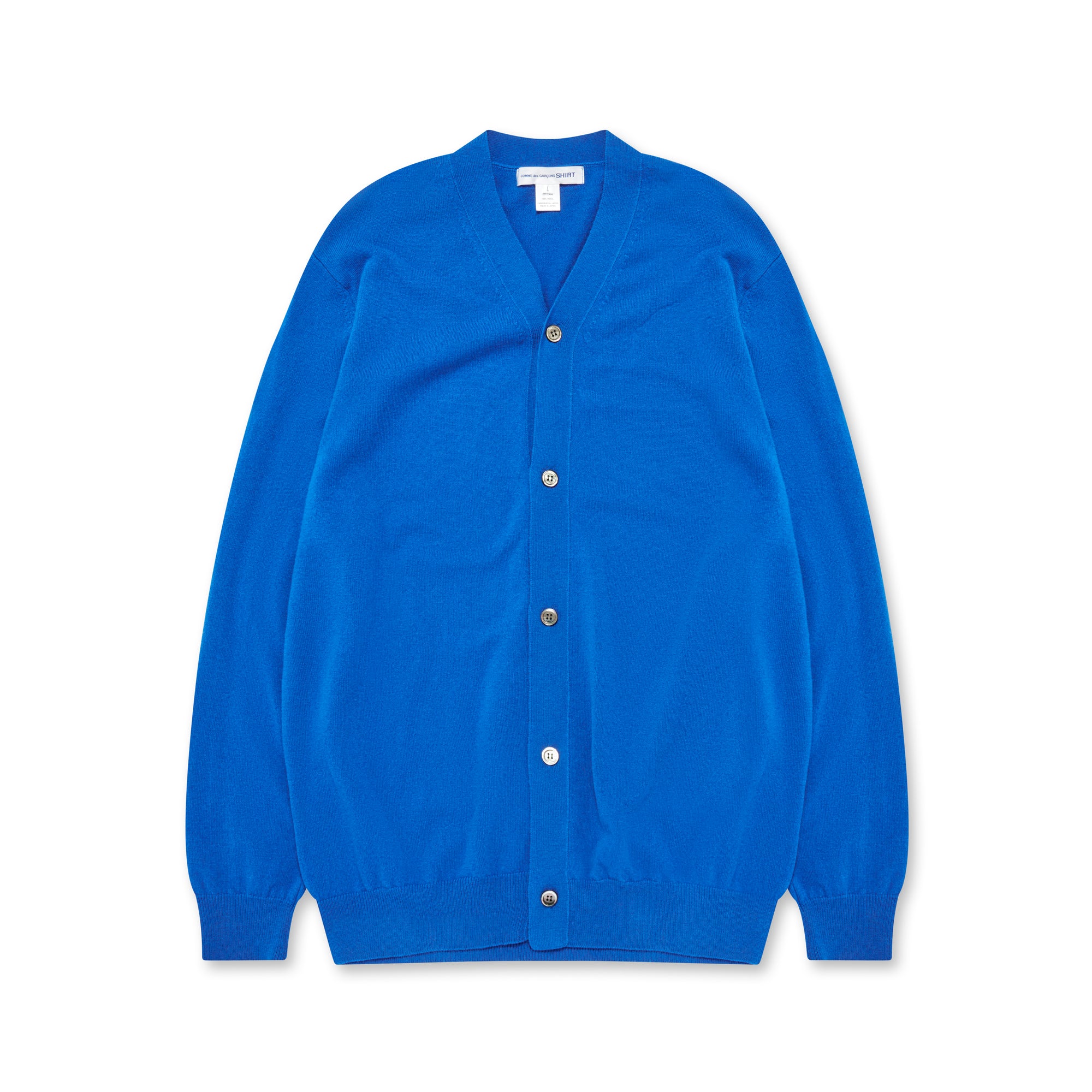 CDG Shirt - Men's Wool Cardigan - (Blue) view 5