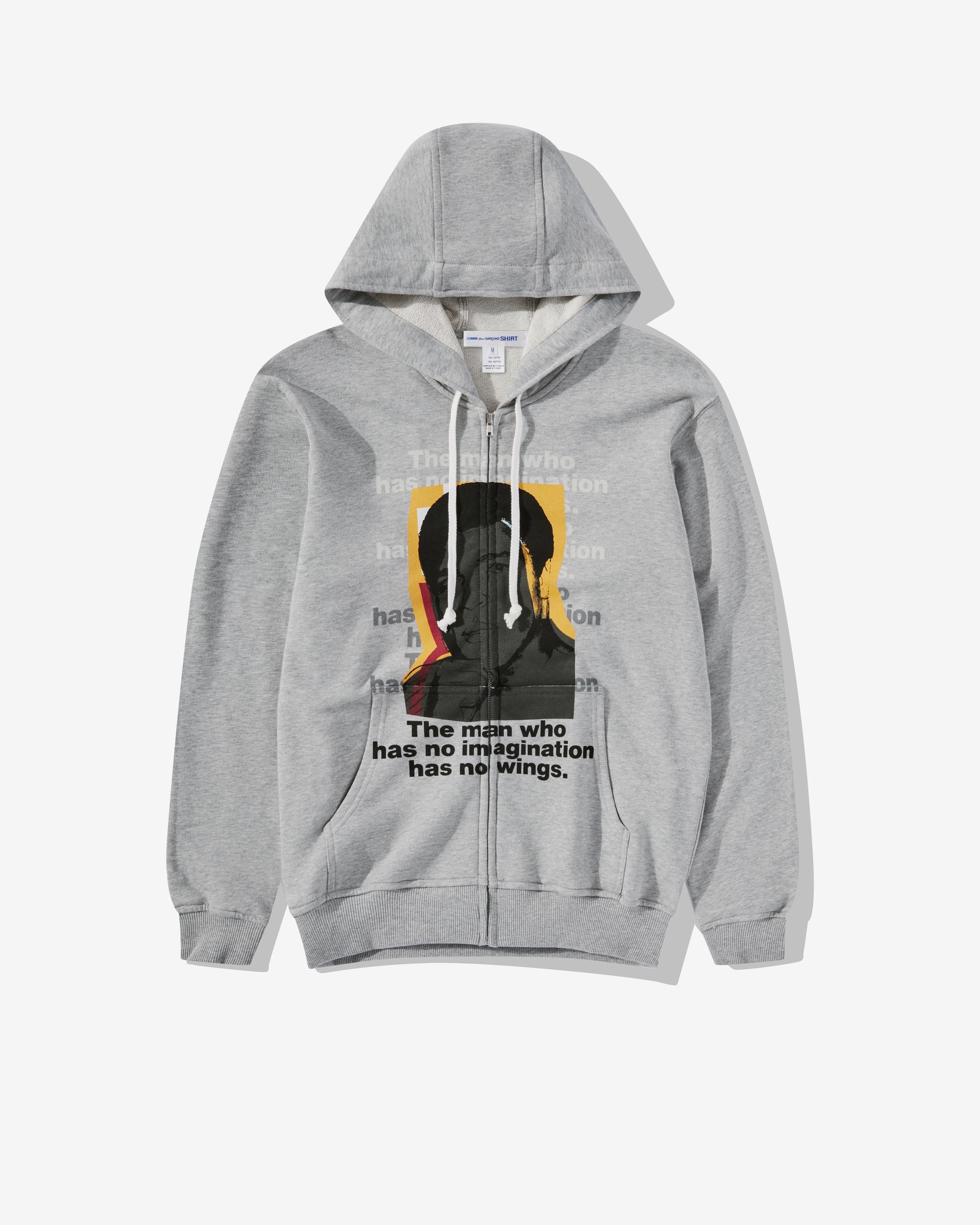 CDG Shirt - Andy Warhol Men's Hooded Sweatshirt (Grey/Print H) view 1