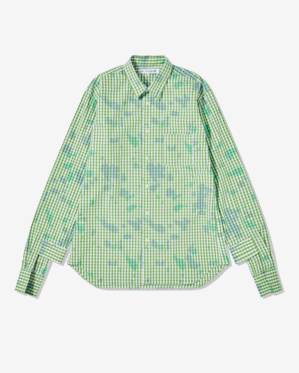 CDG Shirt - Men's Half Cuff Shirt - (Green Check)