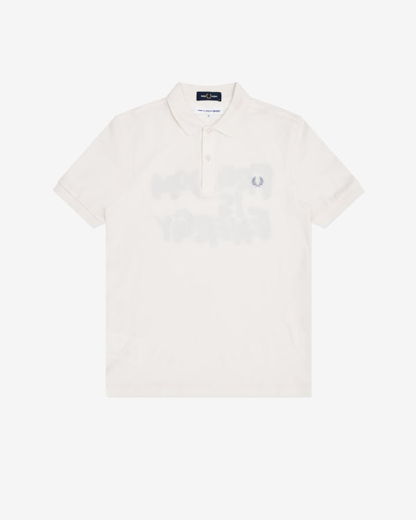 CDG Shirt - Fred Perry Men's Freedom Is Energy Polo Shirt - (Ecru)