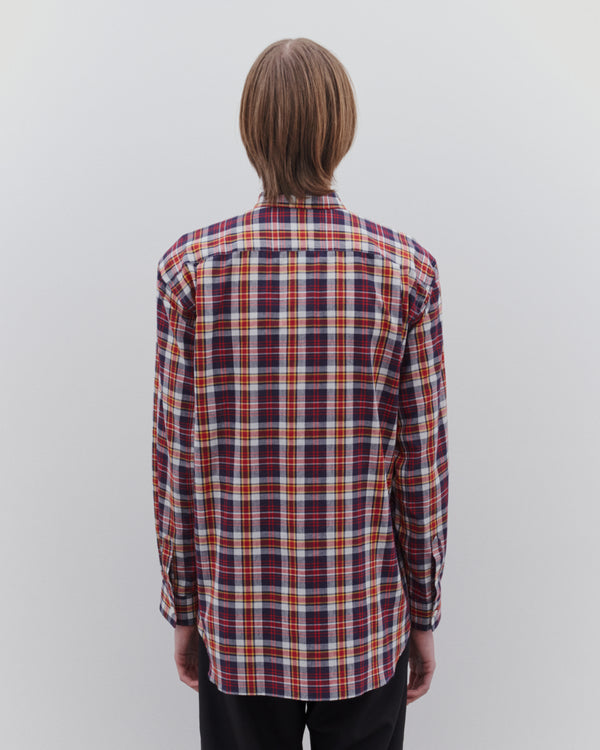CDG Shirt - Men’s Slim Fit Tartan Shirt - (Red)