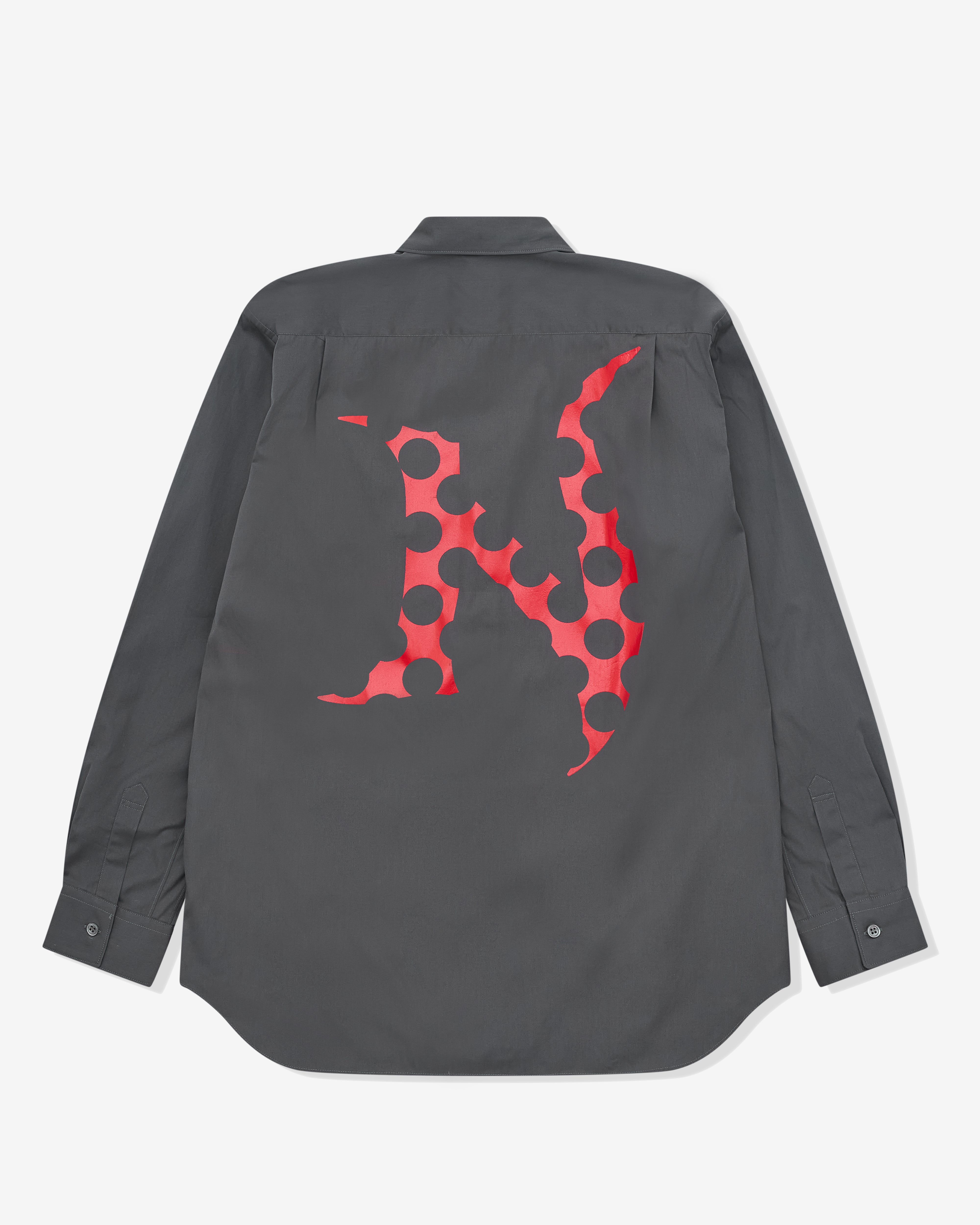CDG Shirt: Men's A$AP Nast 90N Dot Shirt (Grey) | Dover Street