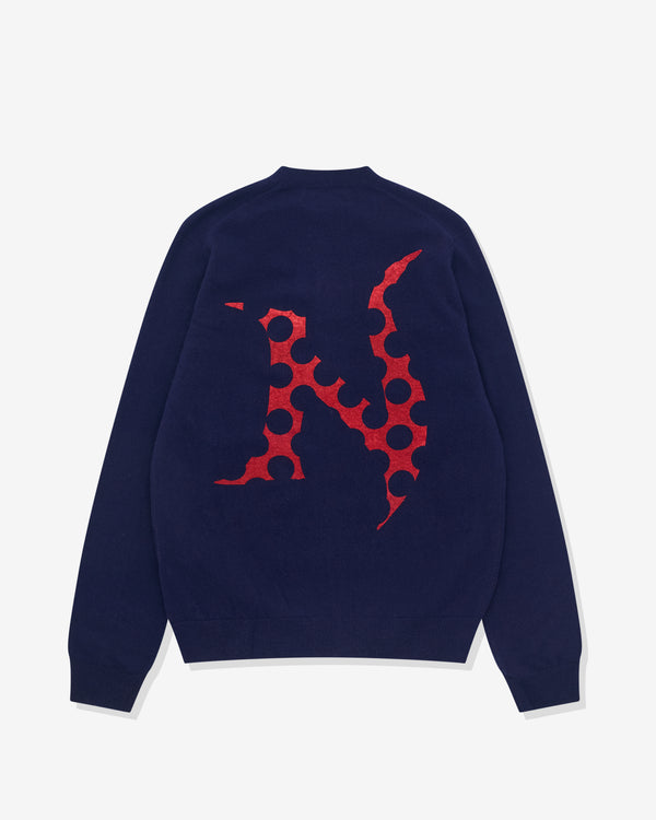 CDG Shirt - Men’s A$AP Nast 90N Dot Crewneck Cardigan - (Navy)