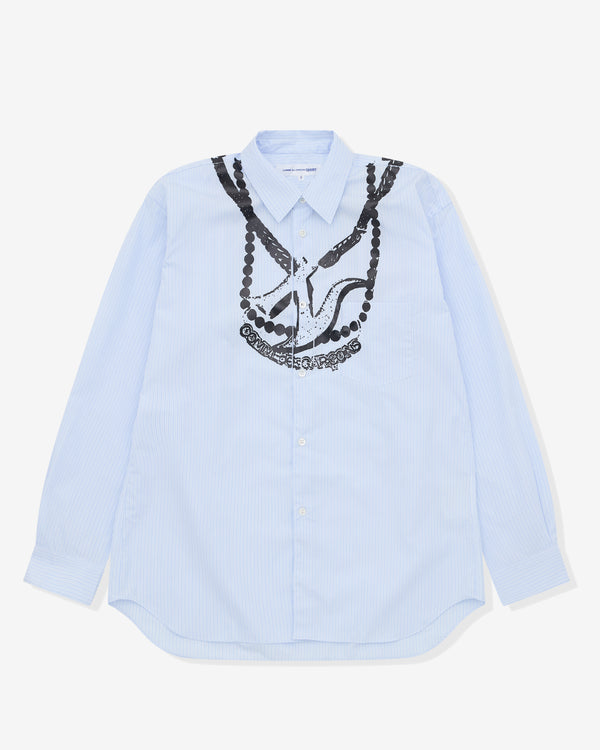CDG Shirt - Men’s A$AP Nast Chain Shirt - (Pinstripe)