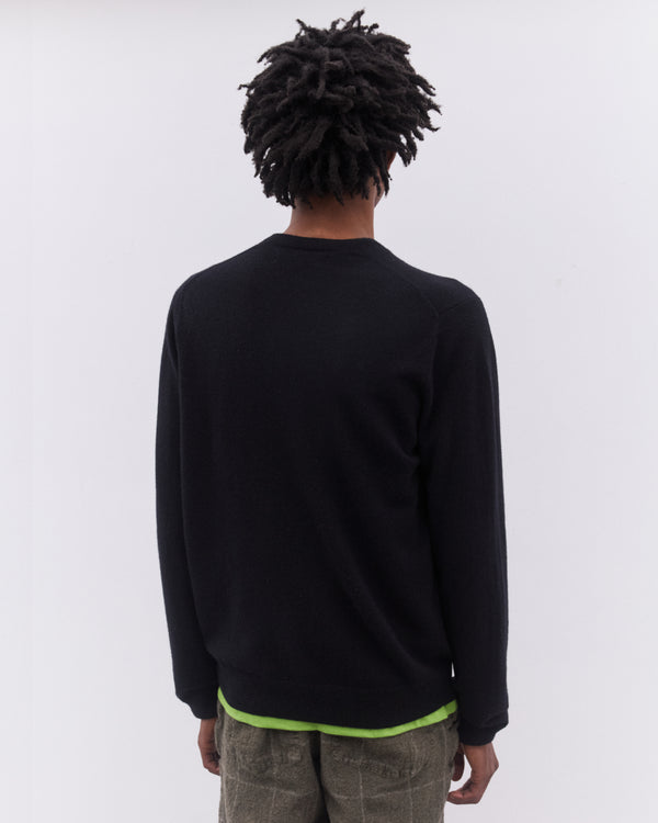 CDG Shirt - Men’s Round Neck Cardigan - (Black)