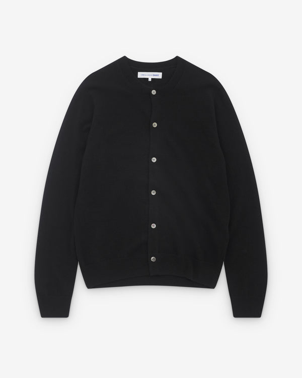 CDG Shirt - Men’s Round Neck Cardigan - (Black)