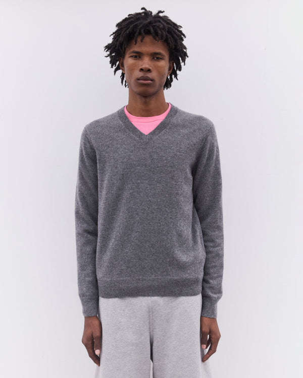 CDG Shirt - Men’s V-Neck Pullover - (Grey)