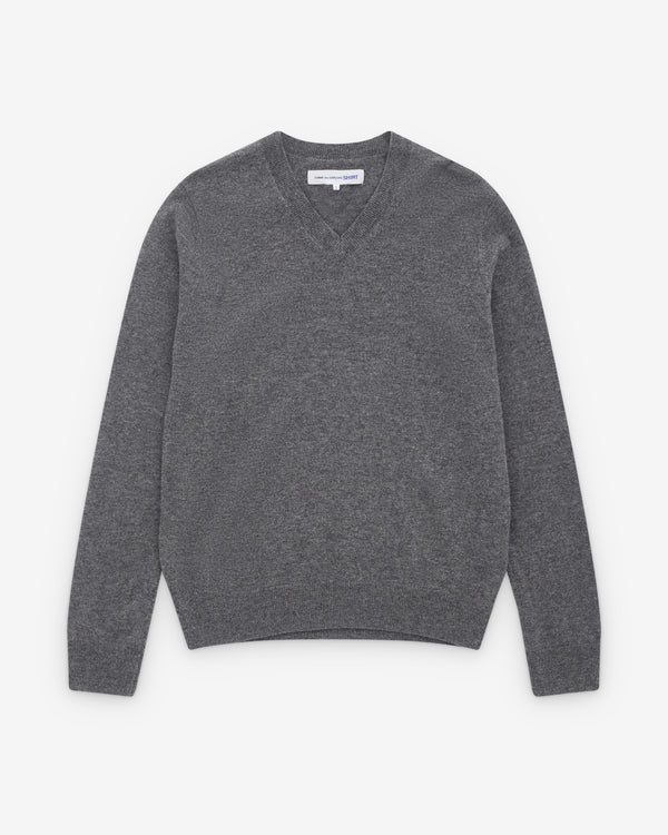 CDG Shirt - Men’s V-Neck Pullover - (Grey)