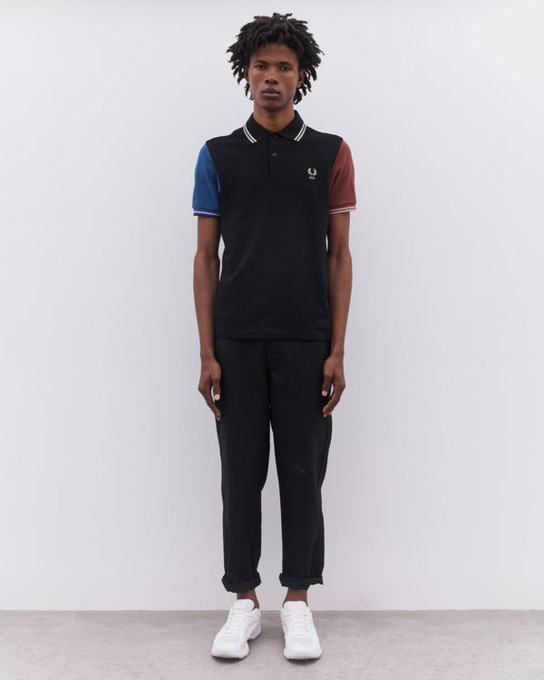 CDG Shirt - Men’s Fred Perry Short Sleeve Polo Shirt - (Black/Green/Brown)