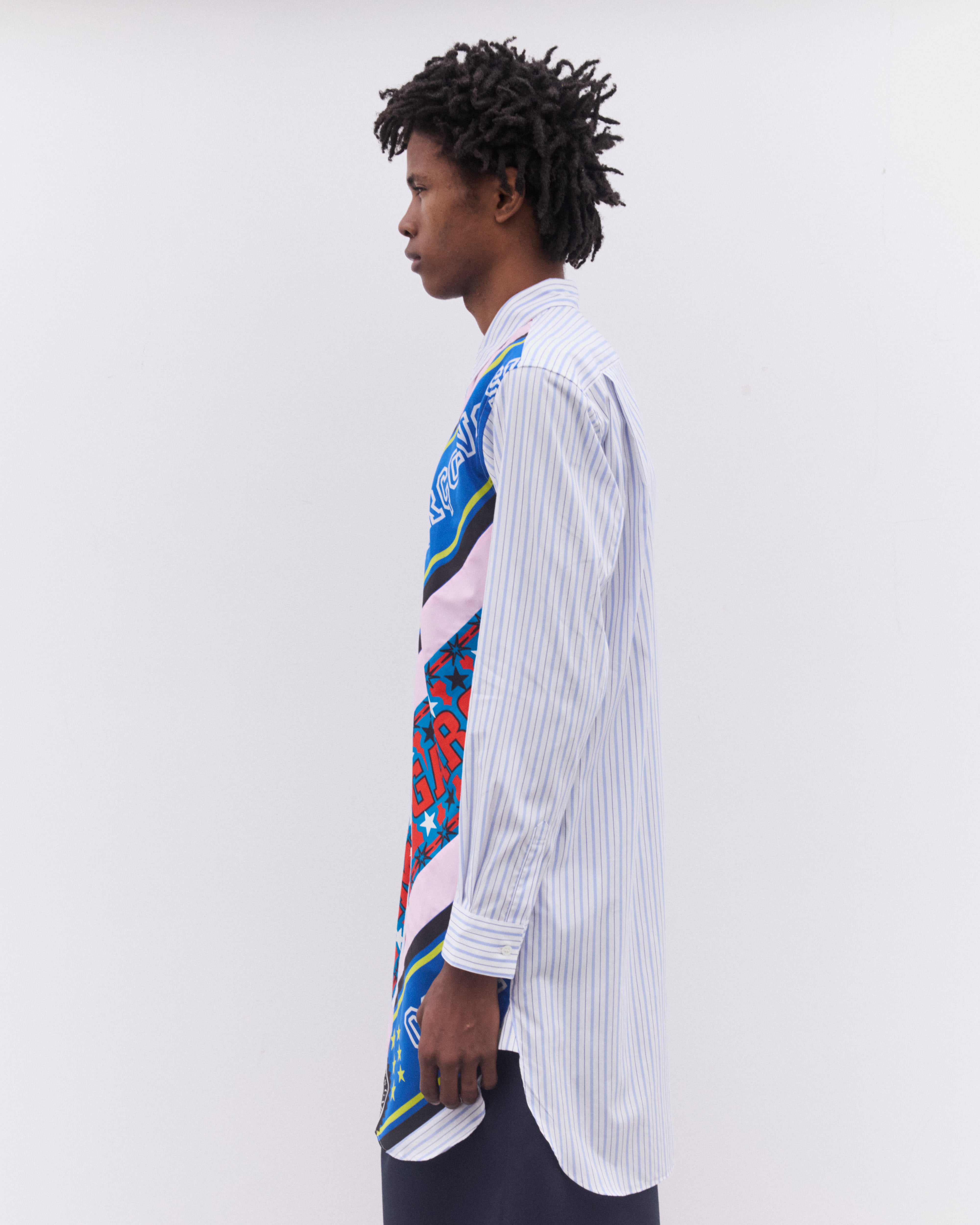 CDG Shirt: Men's Long Football Scarf Shirt (Multi) | Dover Street