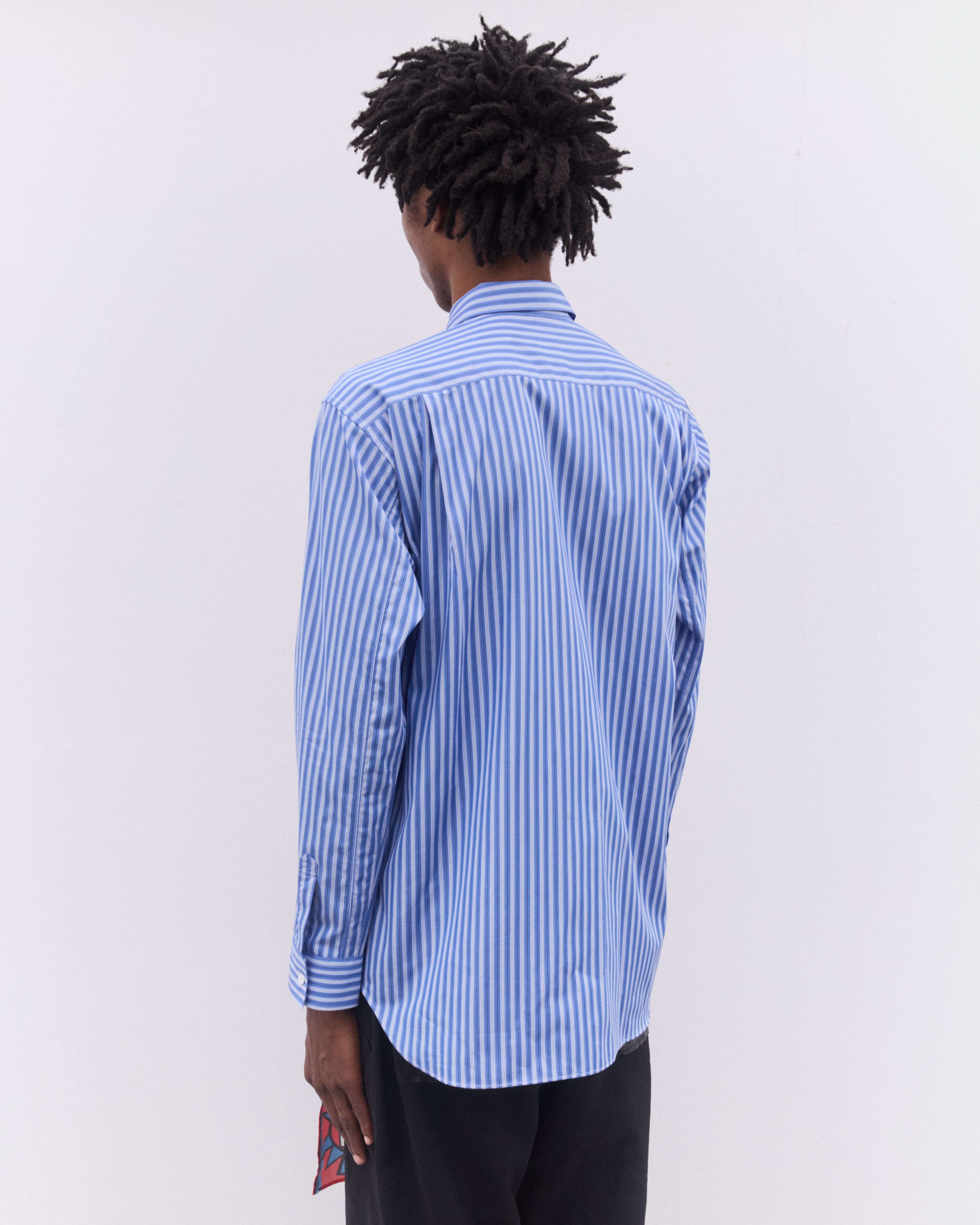 CDG Shirt: Men's Zip Football Scarf Shirt (Blue/Multi) | Dover