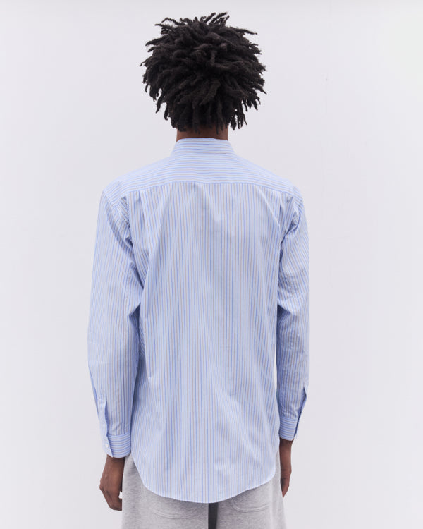 CDG Shirt - Men’s Striped Souvenir Shirt - (Blue)