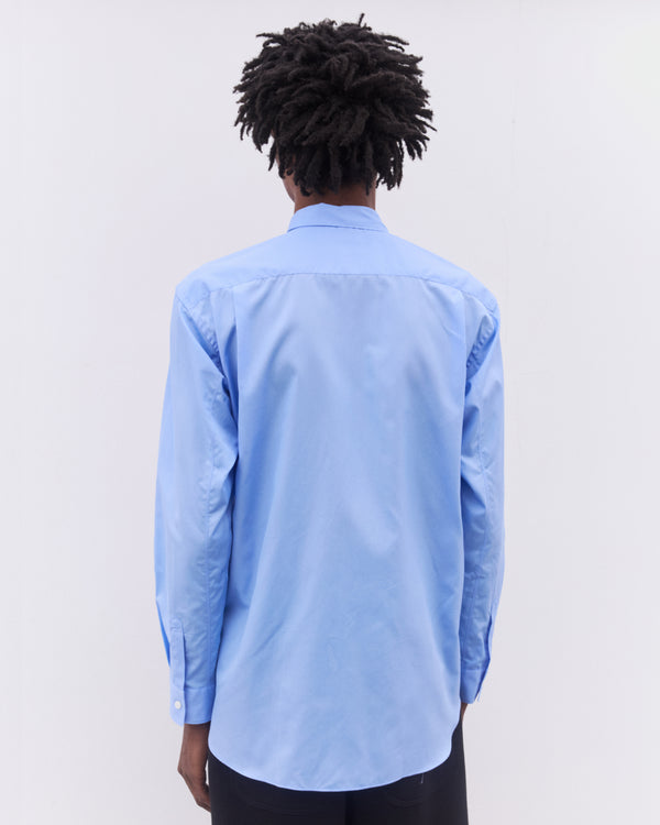 CDG Shirt - Men’s Colourblock Panel Shirt - (Blue)