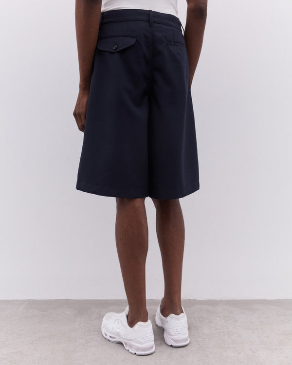 CDG Shirt - Men’s Pleated Shorts - (Navy)