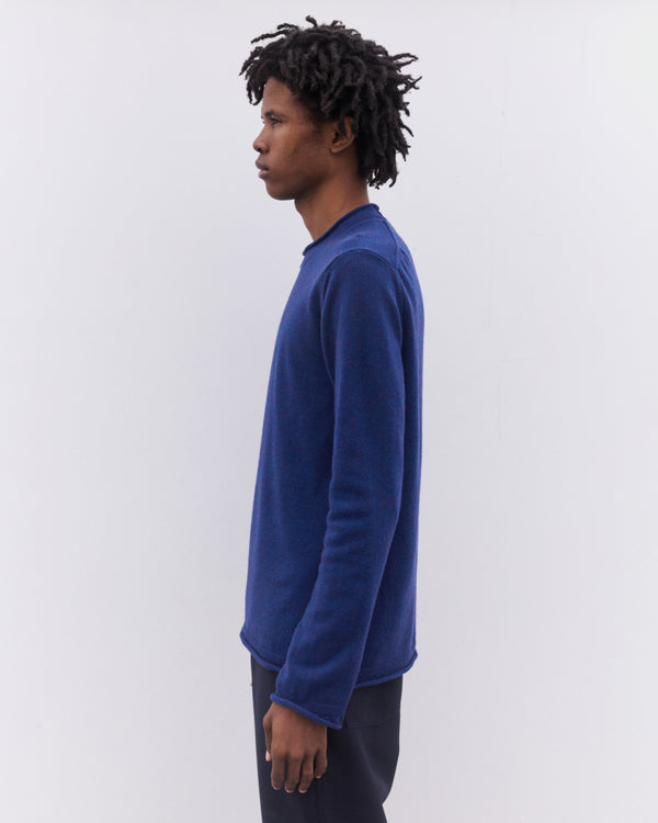 CDG Shirt - Men’s Rolled Hem Sweater - (Navy)