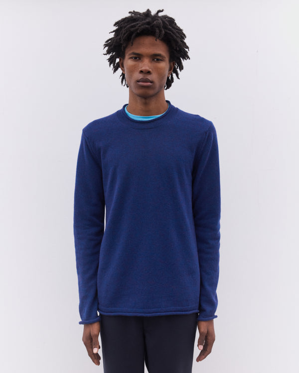 CDG Shirt - Men’s Rolled Hem Sweater - (Navy)