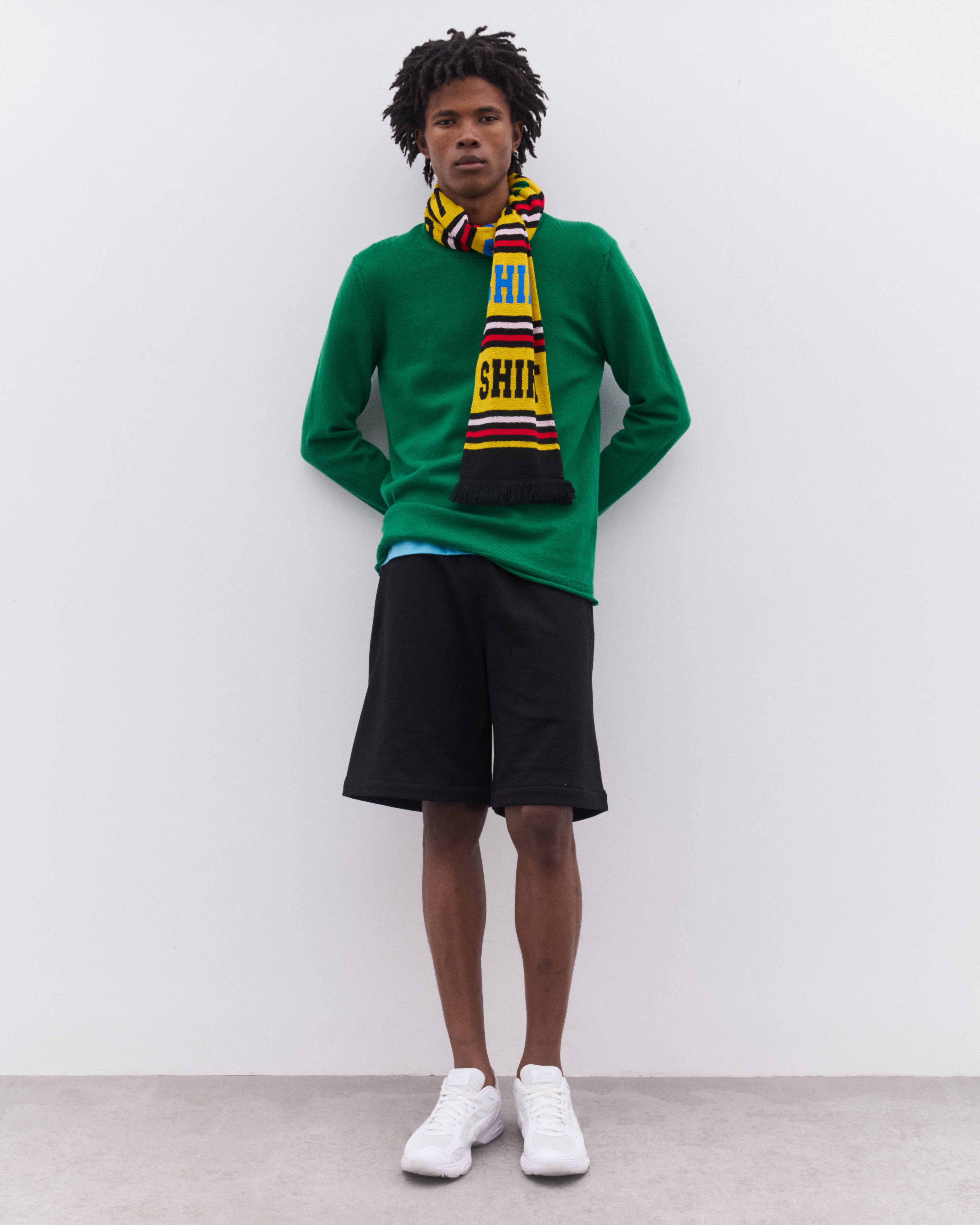 CDG Shirt: Football Scarf (Yellow/Black) | Dover Street Market London