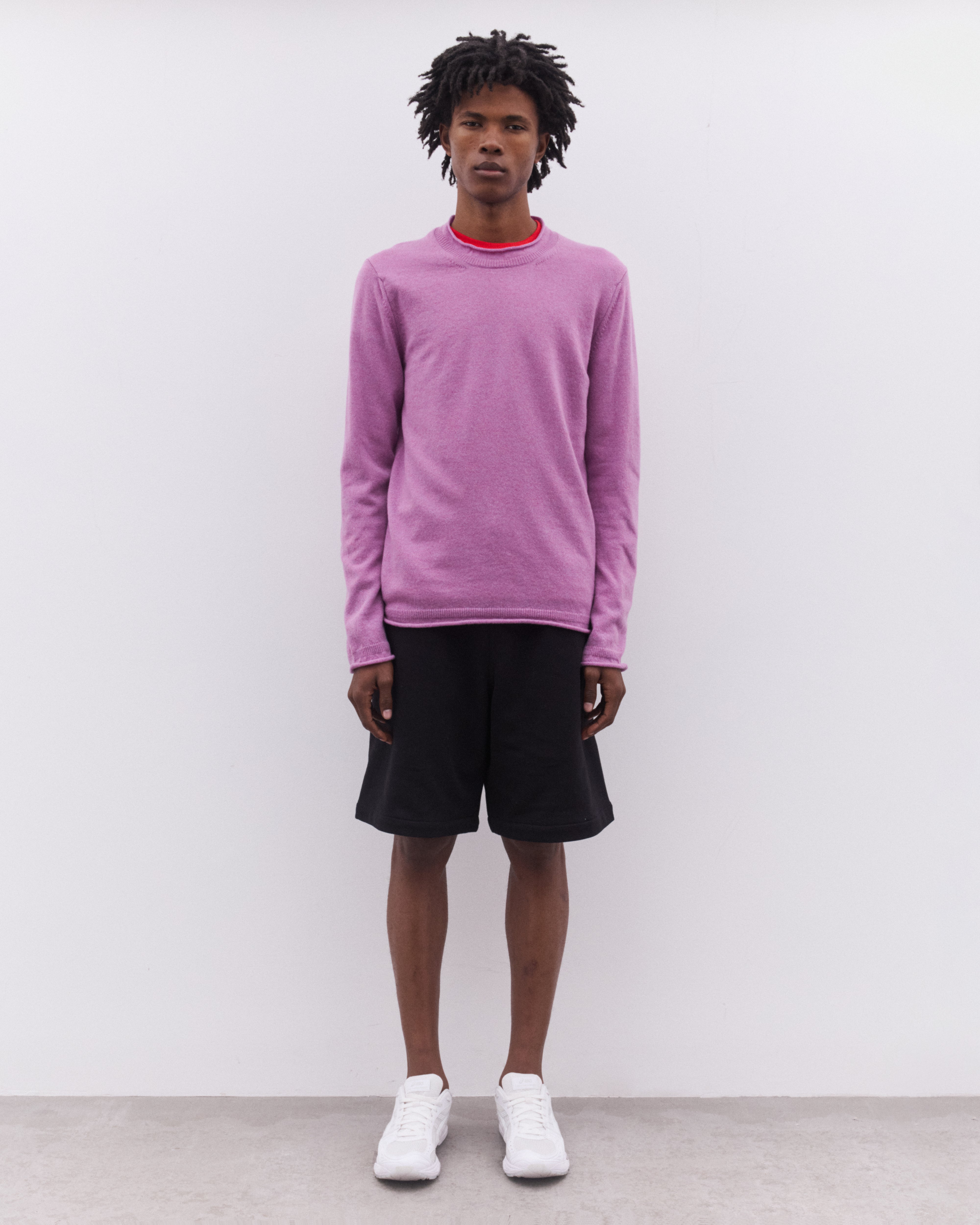 CDG Shirt: Men's Rolled Hem Sweater (Orchid) | DSML E-SHOP