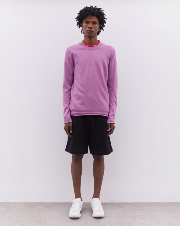 CDG Shirt - Men’s Rolled Hem Sweater - (Orchid)