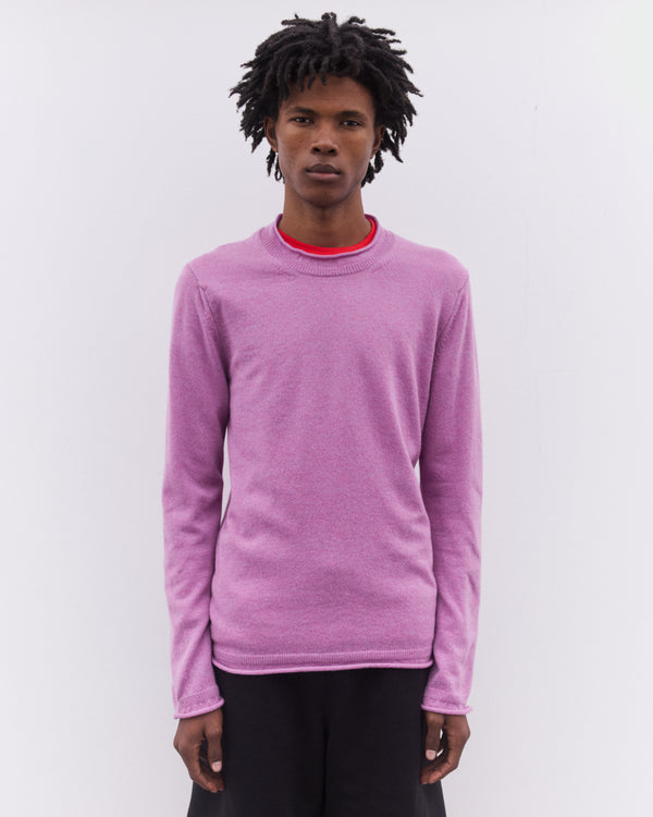 CDG Shirt - Men’s Rolled Hem Sweater - (Orchid)