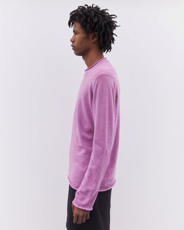 CDG Shirt - Men’s Rolled Hem Sweater - (Orchid)