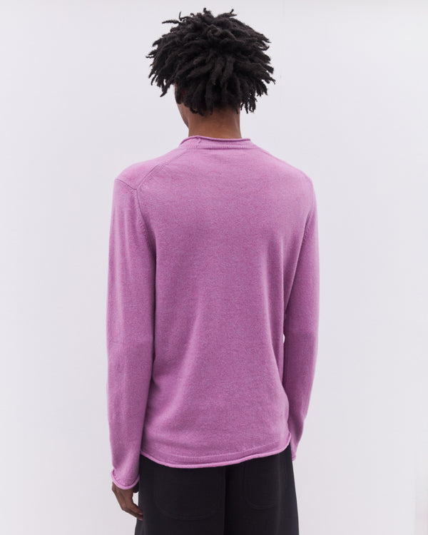 CDG Shirt - Men’s Rolled Hem Sweater - (Orchid)