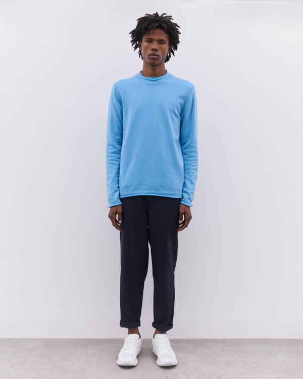 CDG Shirt - Men’s Rolled Hem Sweater - (Sky Blue)