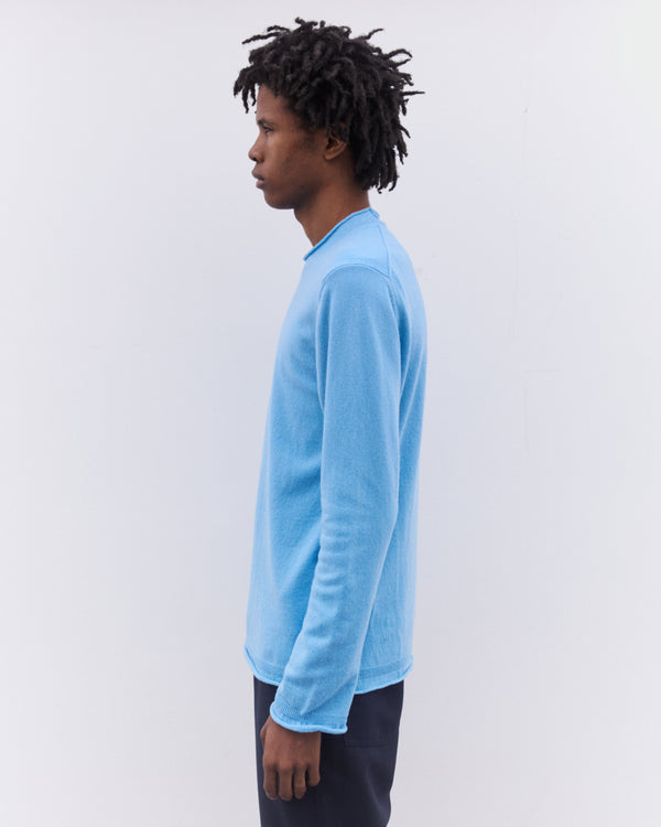 CDG Shirt - Men’s Rolled Hem Sweater - (Sky Blue)