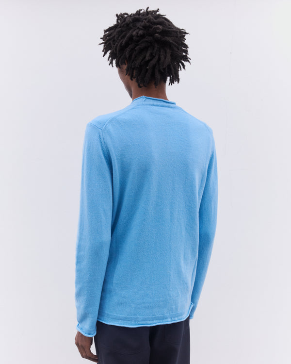 CDG Shirt - Men’s Rolled Hem Sweater - (Sky Blue)