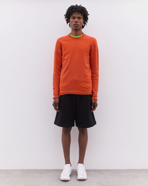 CDG Shirt - Men’s Rolled Hem Sweater - (Orange)