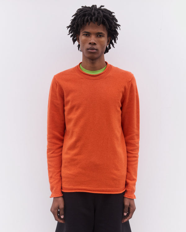 CDG Shirt - Men’s Rolled Hem Sweater - (Orange)