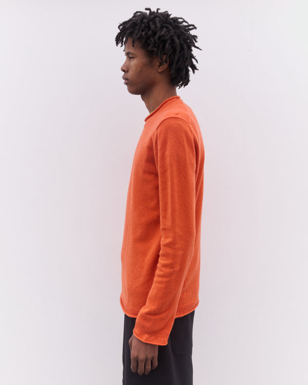 CDG Shirt - Men’s Rolled Hem Sweater - (Orange)