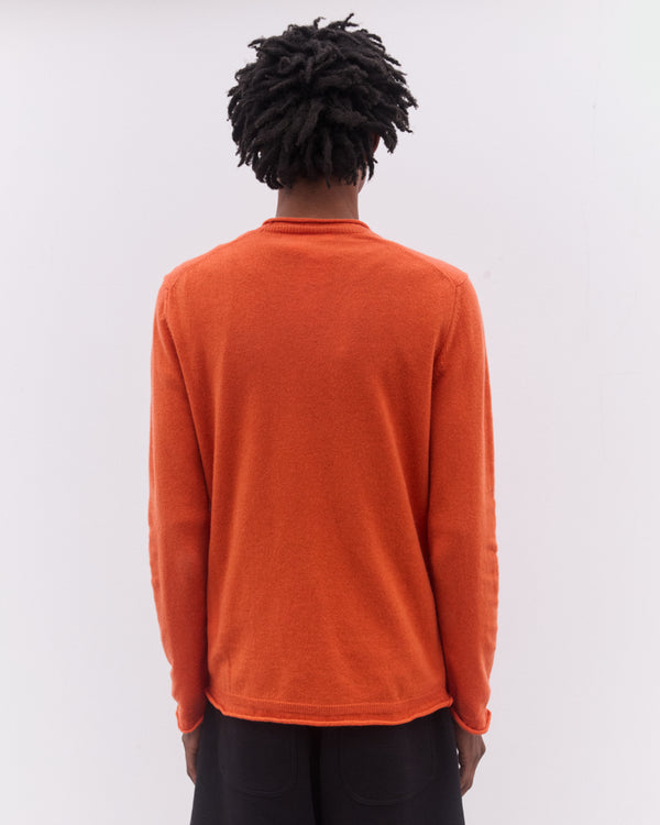 CDG Shirt - Men’s Rolled Hem Sweater - (Orange)