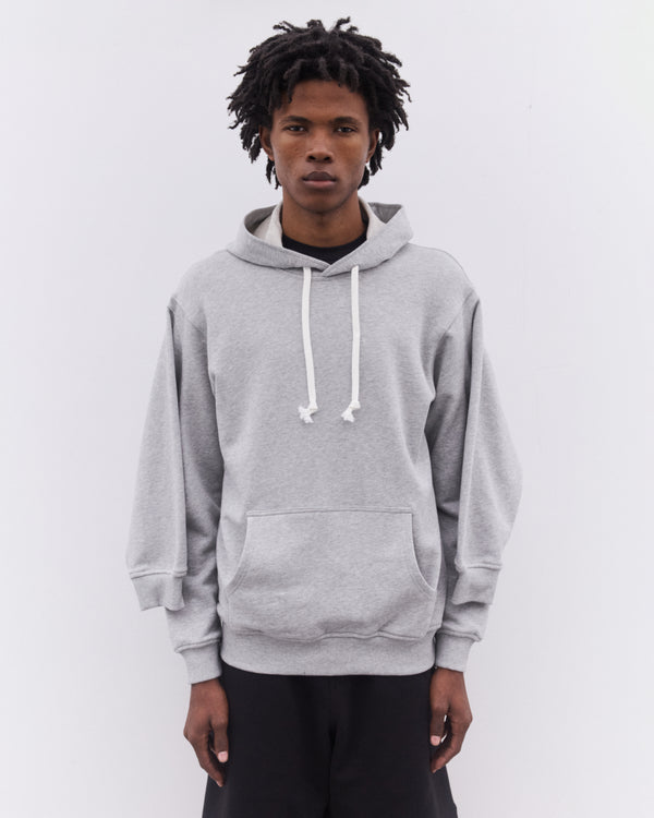 CDG Shirt - Men’s Quad Sleeve Hooded Sweatshirt - (Grey)