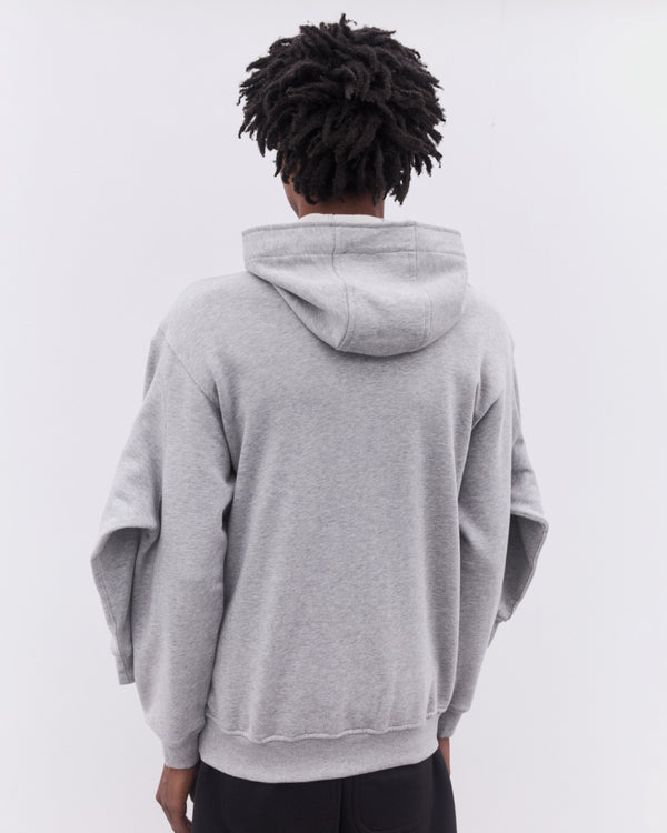CDG Shirt - Men’s Quad Sleeve Hooded Sweatshirt - (Grey)