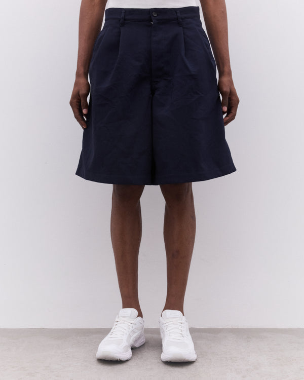 CDG Shirt - Men’s Pleated Shorts - (Navy)
