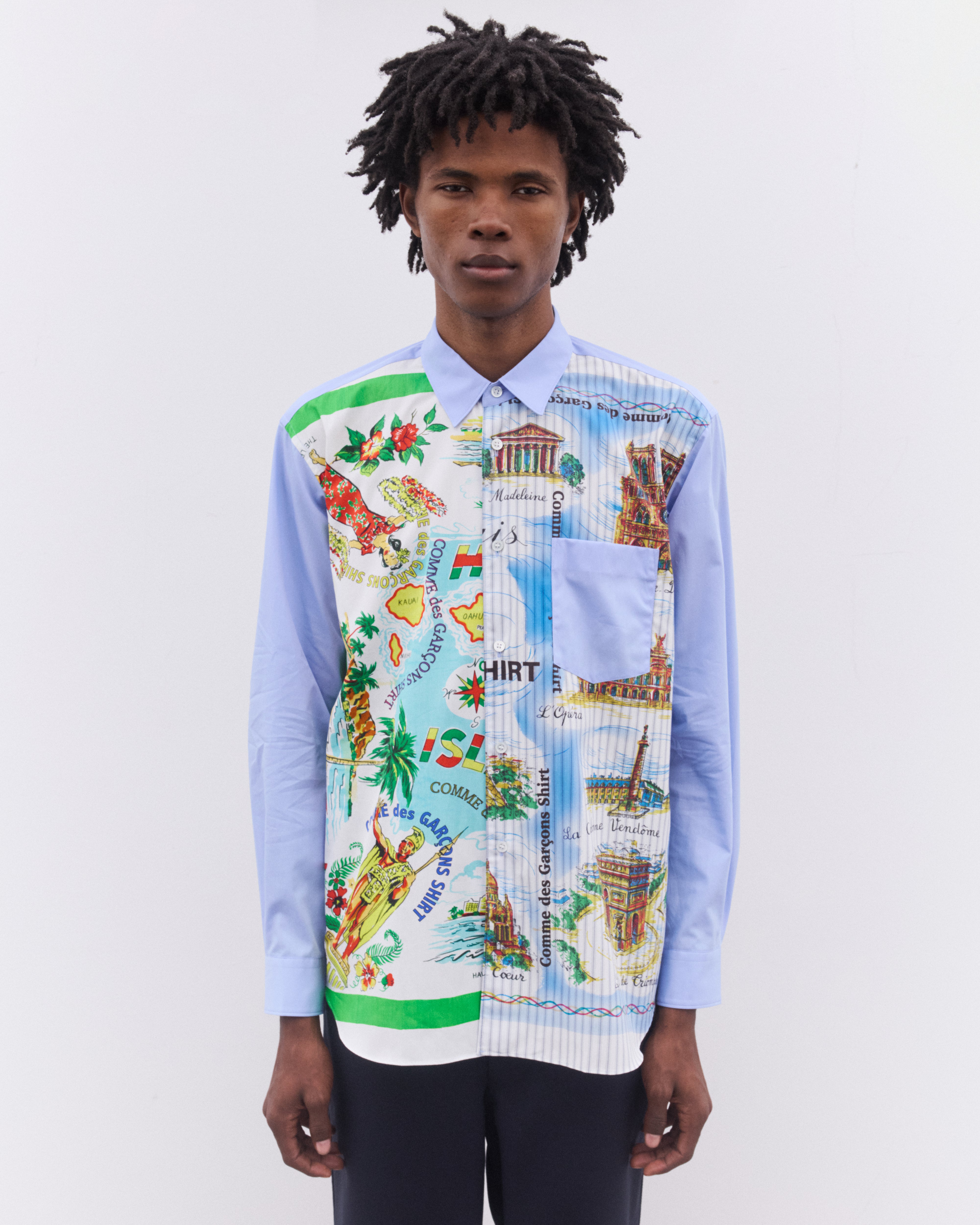 CDG Shirt: Men's Vacation Shirt (Blue) | Dover Street Market London
