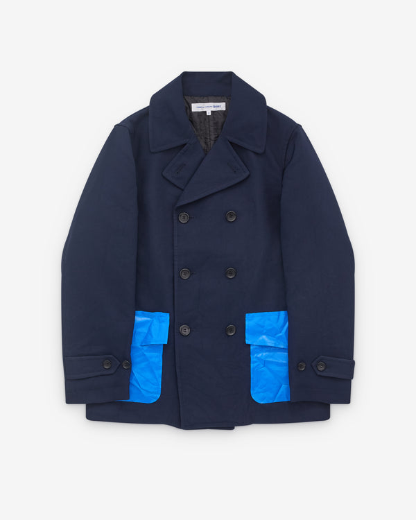 CDG Shirt - Men’s Double Breasted Coat - (Navy)